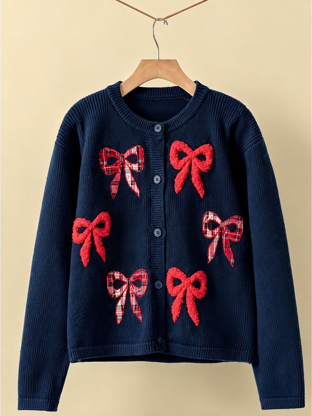 NWT Threaded Leaf Navy Blue Cardigan